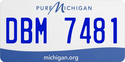 MI license plate DBM7481