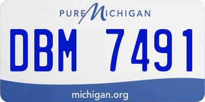 MI license plate DBM7491