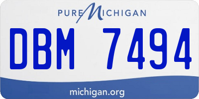 MI license plate DBM7494