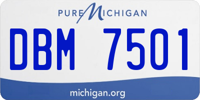 MI license plate DBM7501