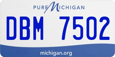MI license plate DBM7502
