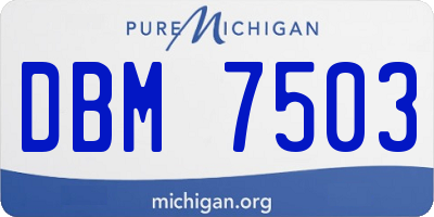 MI license plate DBM7503