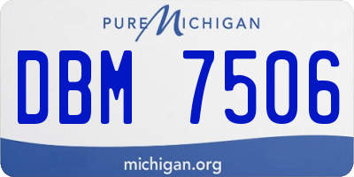 MI license plate DBM7506