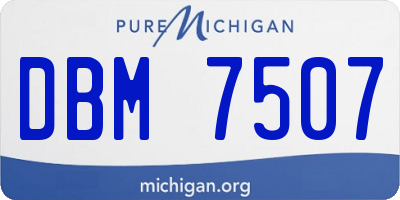 MI license plate DBM7507