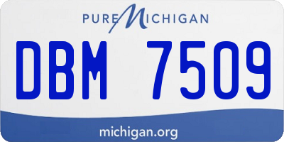 MI license plate DBM7509
