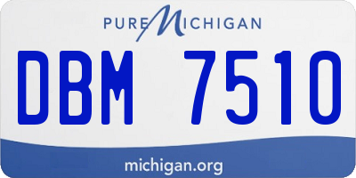 MI license plate DBM7510