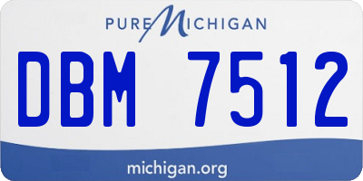 MI license plate DBM7512