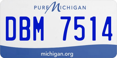 MI license plate DBM7514