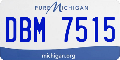 MI license plate DBM7515