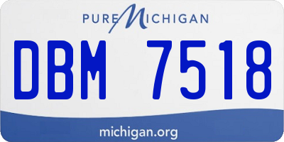 MI license plate DBM7518