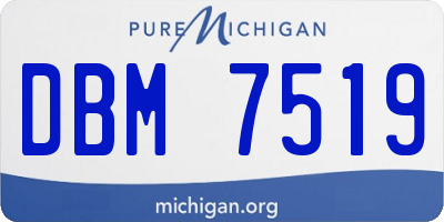 MI license plate DBM7519