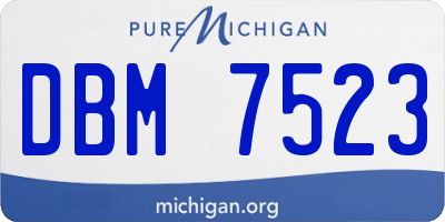MI license plate DBM7523