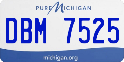 MI license plate DBM7525