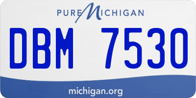 MI license plate DBM7530