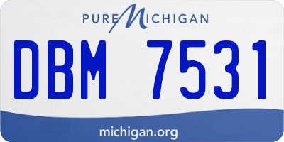 MI license plate DBM7531