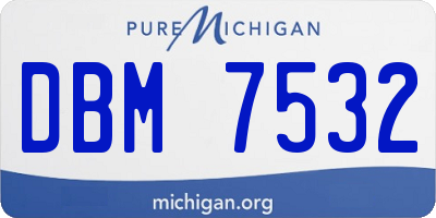 MI license plate DBM7532