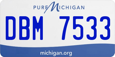 MI license plate DBM7533