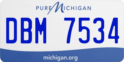 MI license plate DBM7534