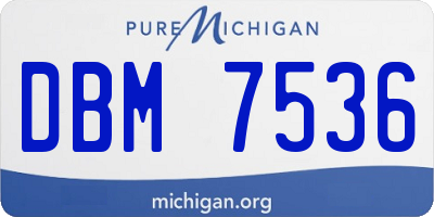 MI license plate DBM7536