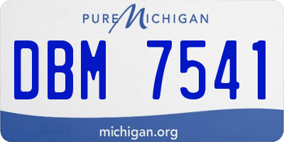 MI license plate DBM7541