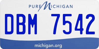 MI license plate DBM7542