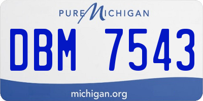 MI license plate DBM7543