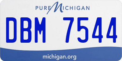 MI license plate DBM7544