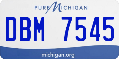 MI license plate DBM7545