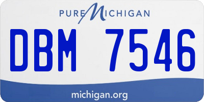 MI license plate DBM7546