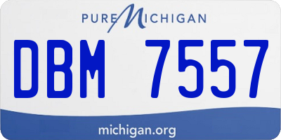 MI license plate DBM7557