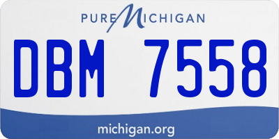 MI license plate DBM7558