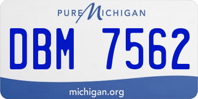 MI license plate DBM7562