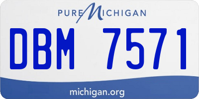 MI license plate DBM7571