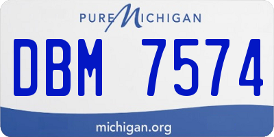 MI license plate DBM7574