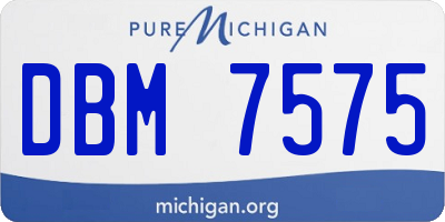 MI license plate DBM7575