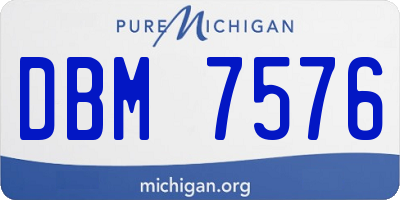 MI license plate DBM7576