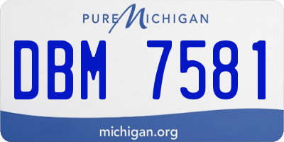MI license plate DBM7581