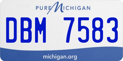 MI license plate DBM7583
