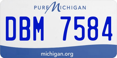 MI license plate DBM7584