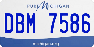 MI license plate DBM7586