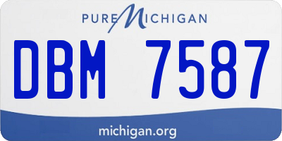 MI license plate DBM7587