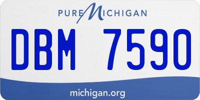 MI license plate DBM7590