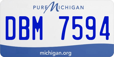 MI license plate DBM7594