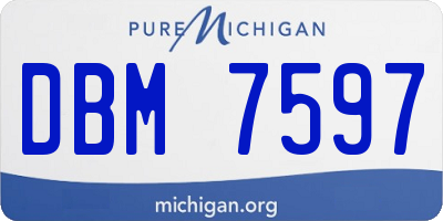 MI license plate DBM7597
