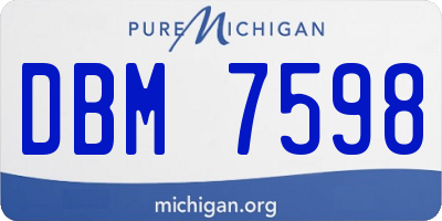MI license plate DBM7598