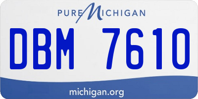 MI license plate DBM7610