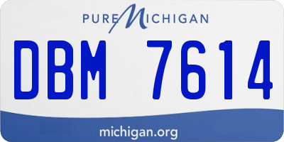 MI license plate DBM7614