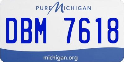 MI license plate DBM7618