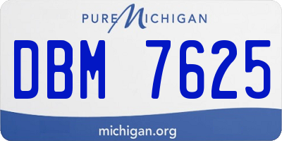 MI license plate DBM7625