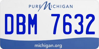 MI license plate DBM7632